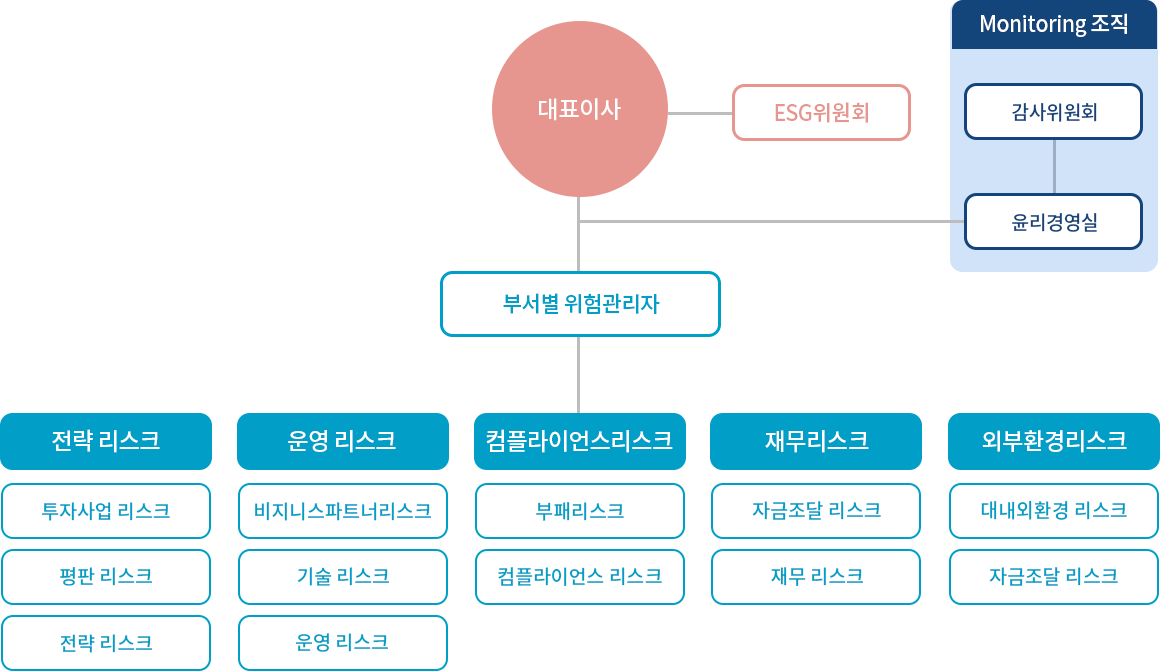동아쏘시오그룹 리스크관리 조직